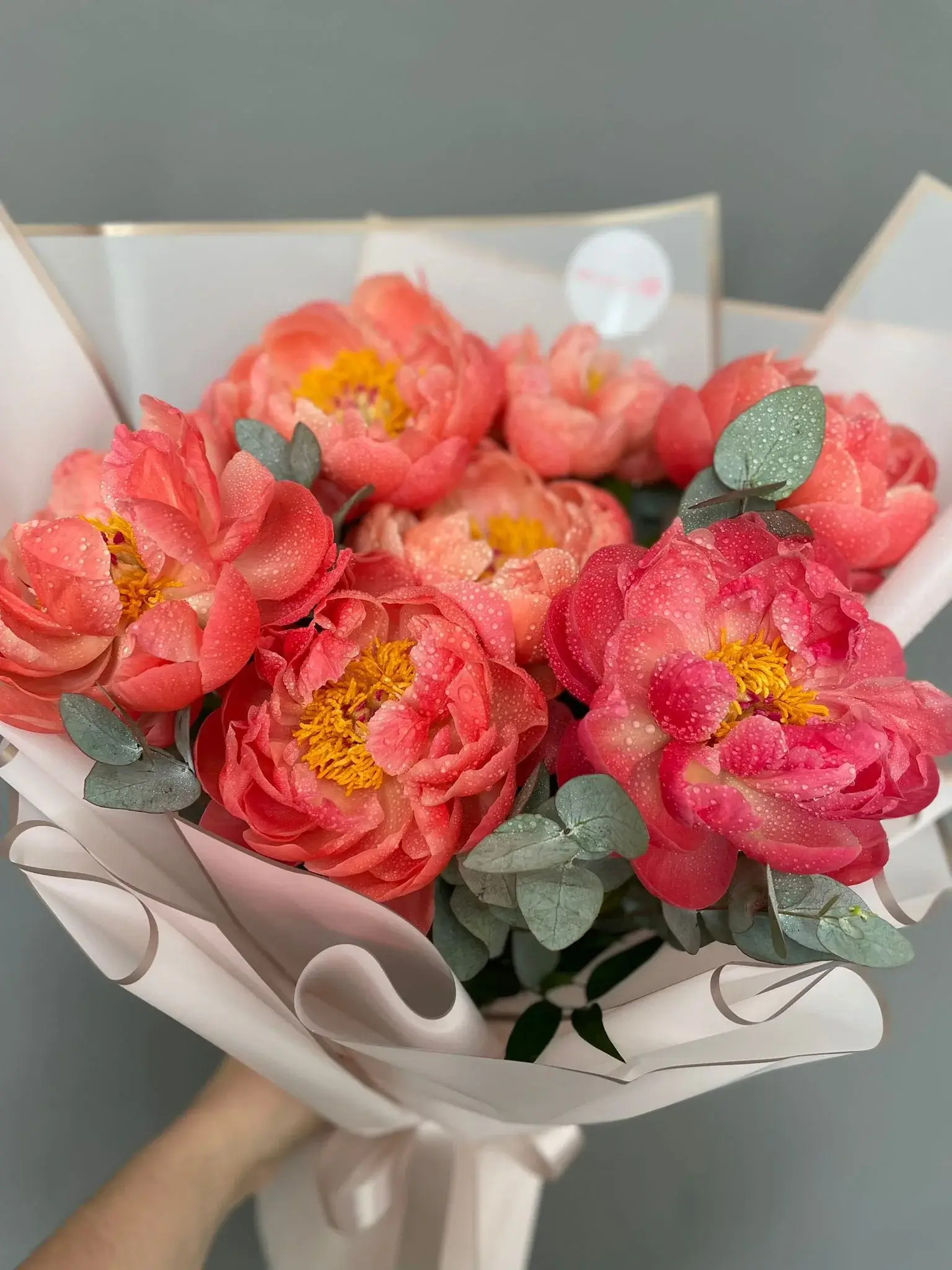 Aranjament floral coral